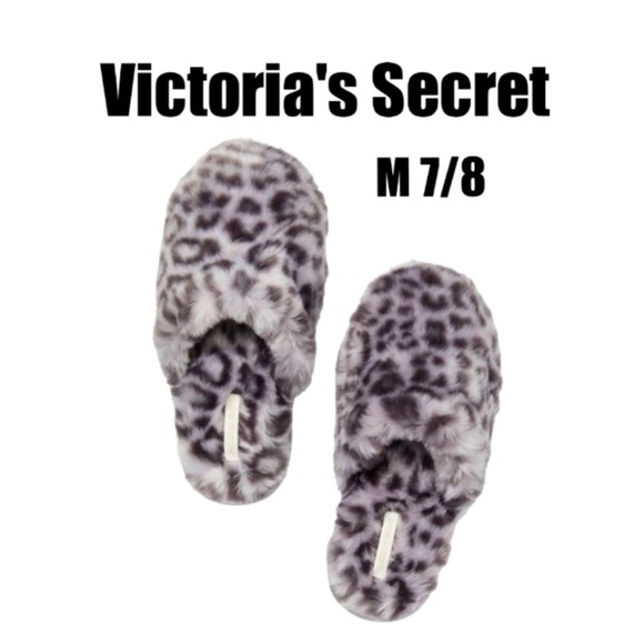 Victoria’s Secret Closed Toes Leopard Slippers Shoes - Picture 1 of 3
